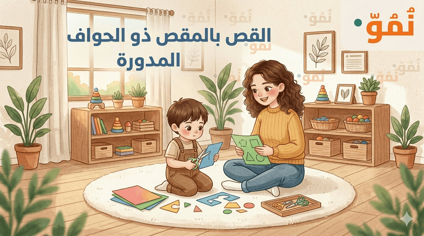 القص بالمقص ذو الحواف المدورة