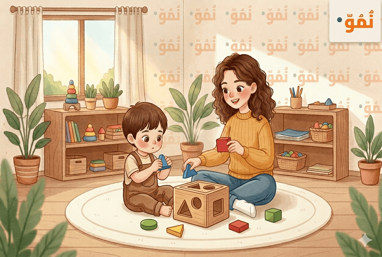 إدخال الأشكال في الفتحات المناسبة