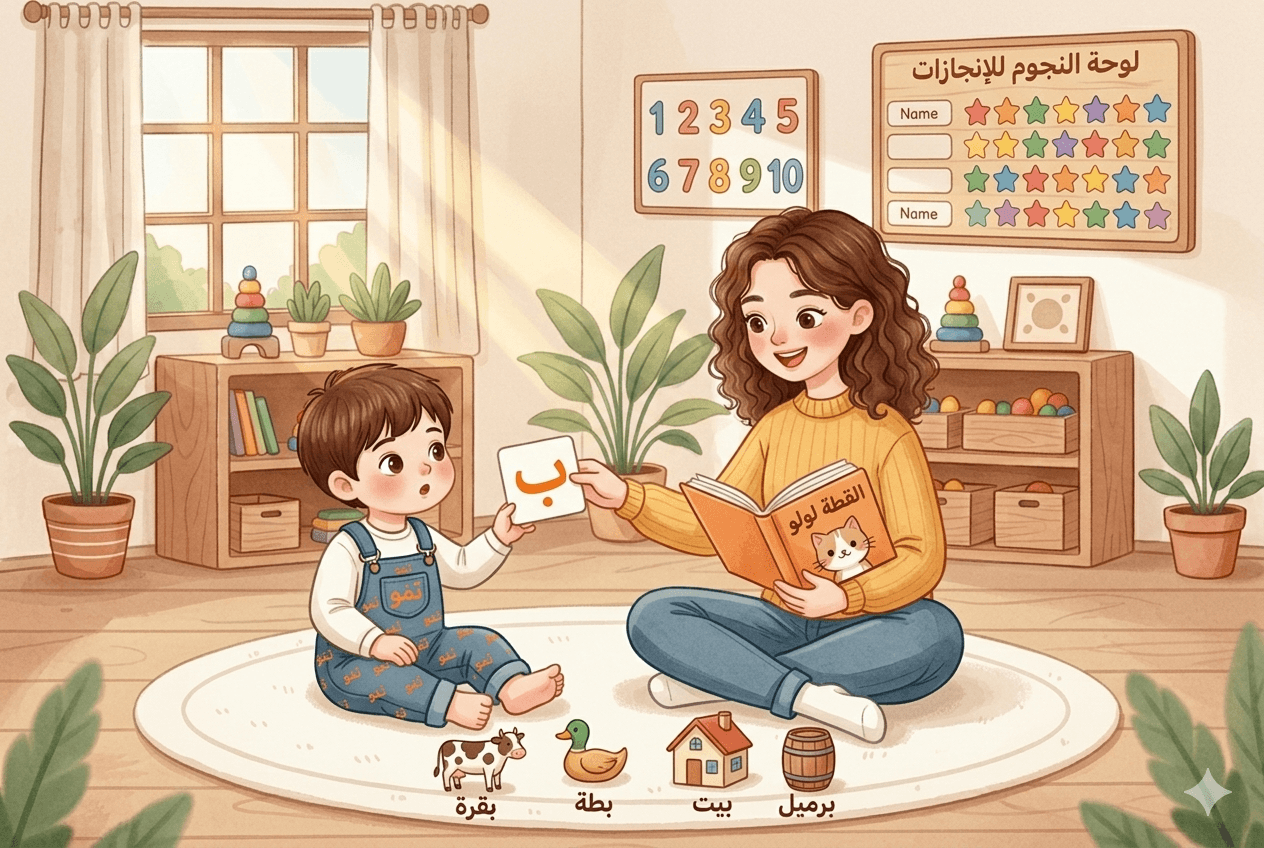 تعلم الحروف بالأشياء