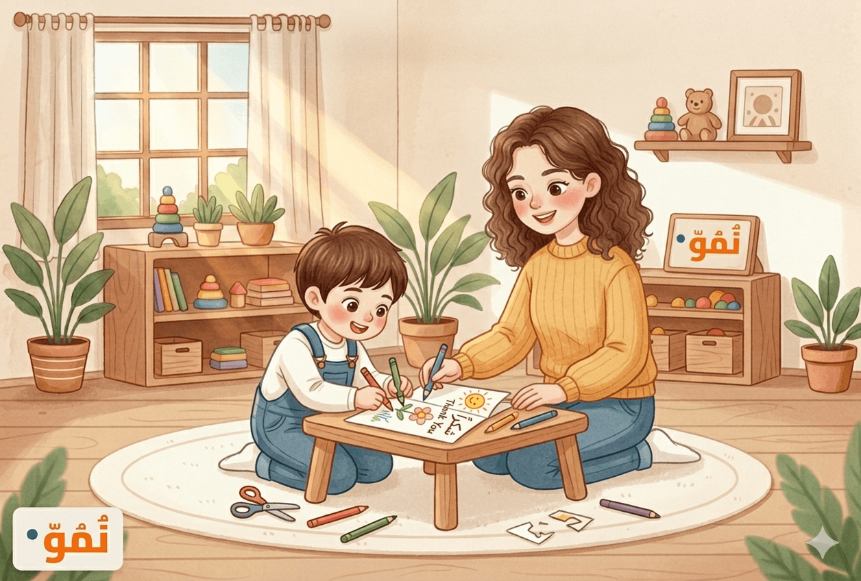 رسائل شكر مرسومة
