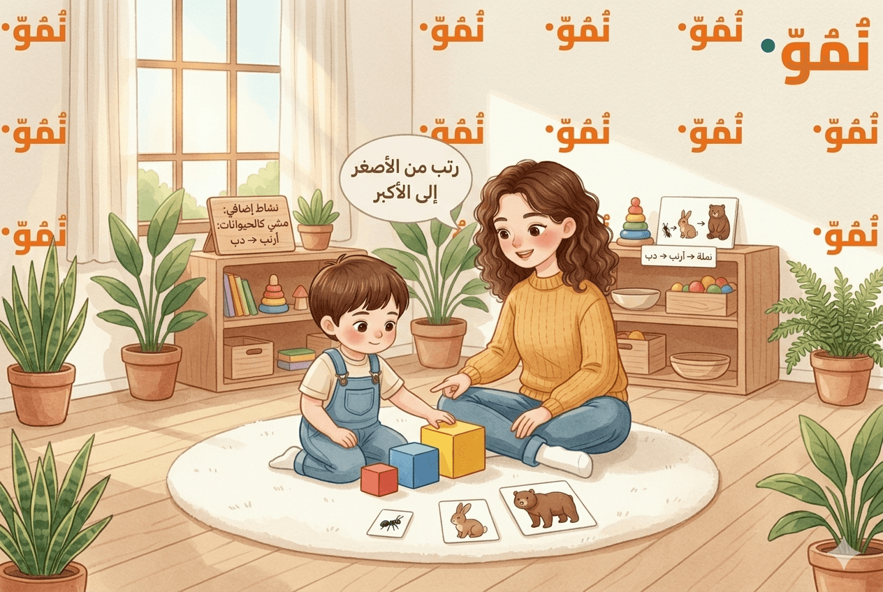 الترتيب من الأصغر للأكبر